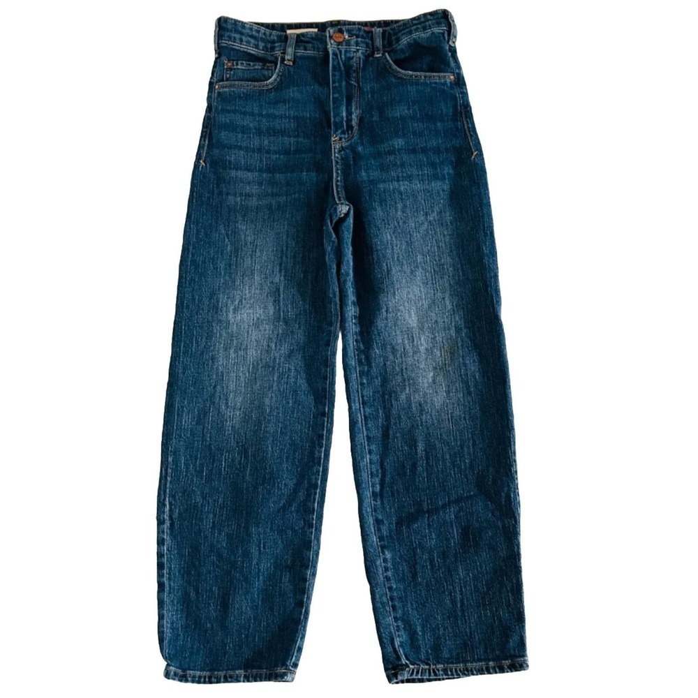 Pilcro and The Letterpress Women Size 26 Blue Straight Leg High Rise Denim
